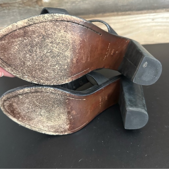 Rag & Bone Leather Gladiator Ankle Strap High Heel Sandals Black Deanne EU 38.5 - Picture 6 of 8